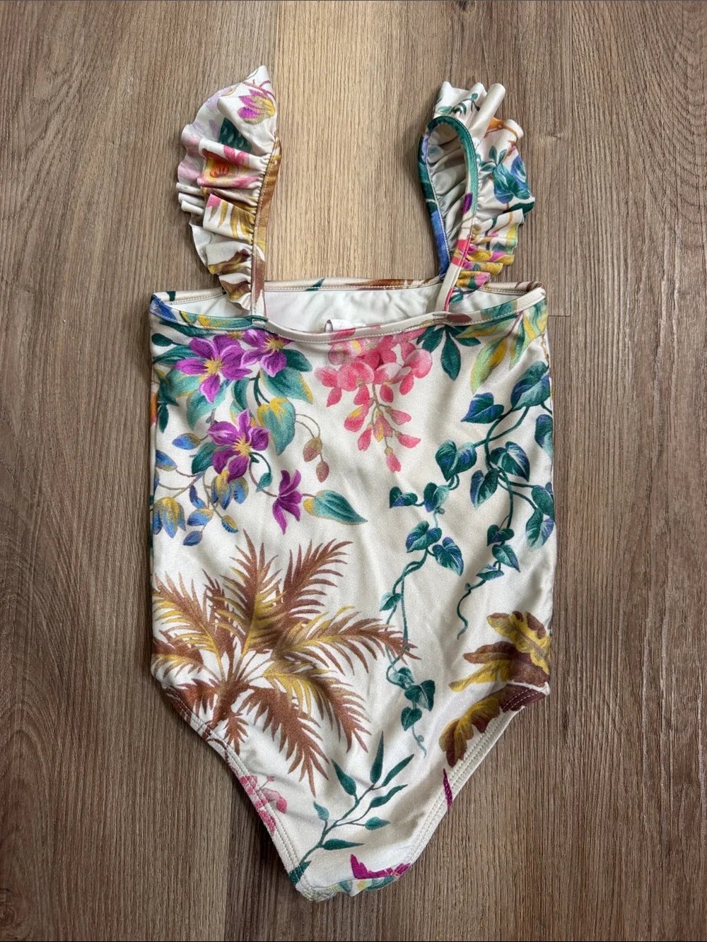Zimmermann Girl's Tropicana Ruffle One-Piece Swimsuit Size 4